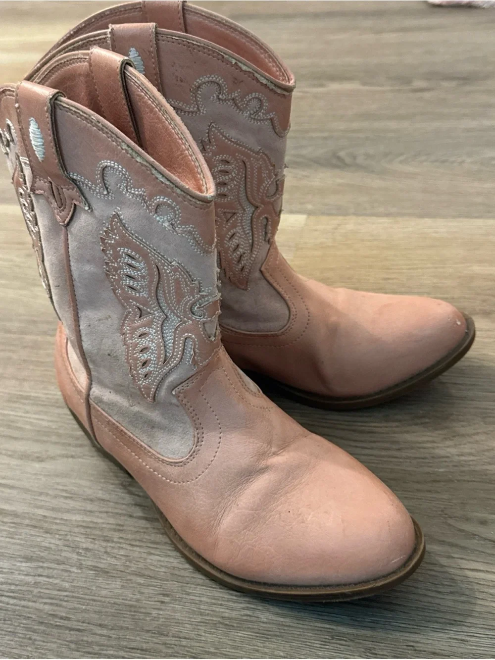 Frye Boots Girls Size 3 Carson Firebird Mid Pull On Western Cowboy Boot Pink